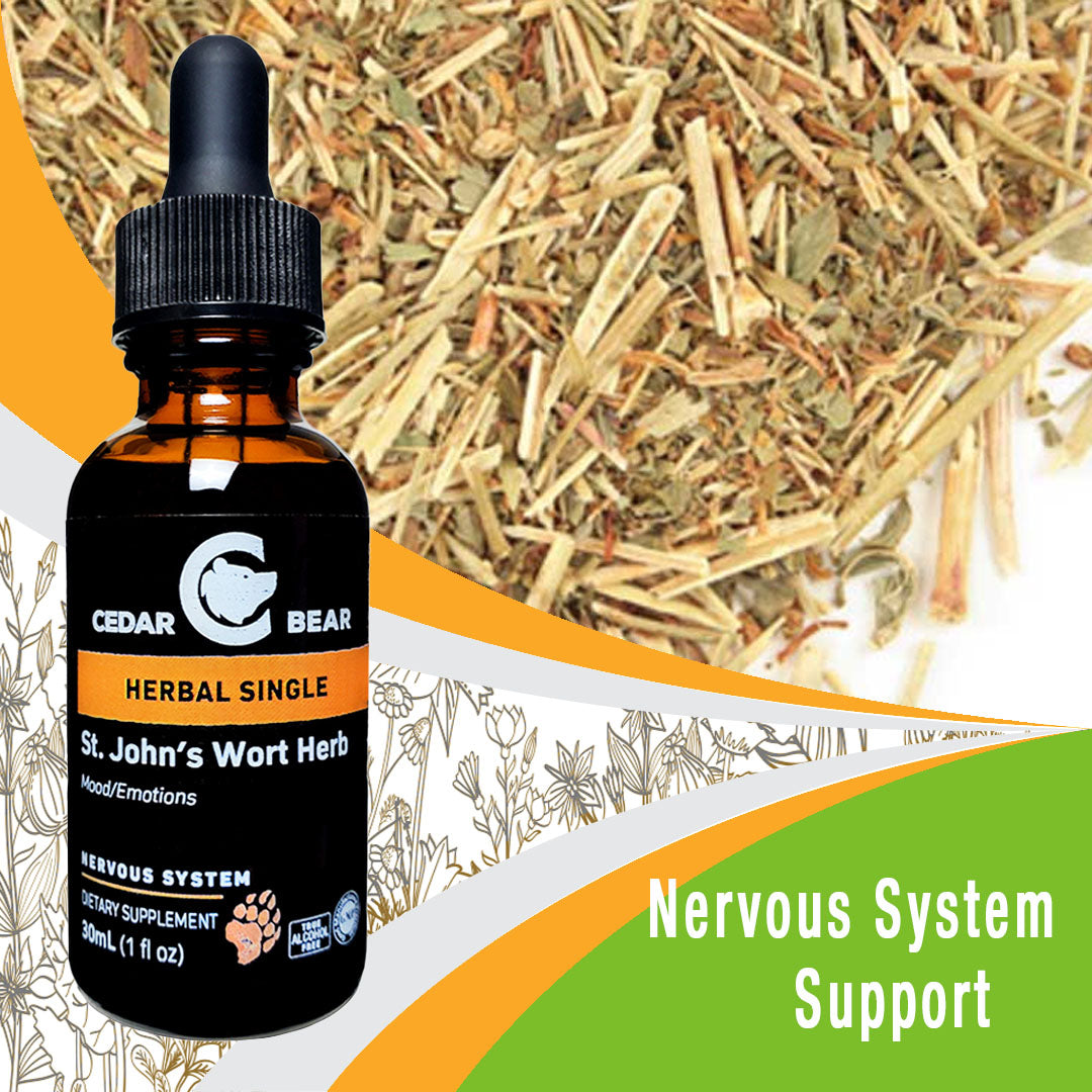St. John's Wort Herb Herbs for Anxiety Mood Supplements Cedar