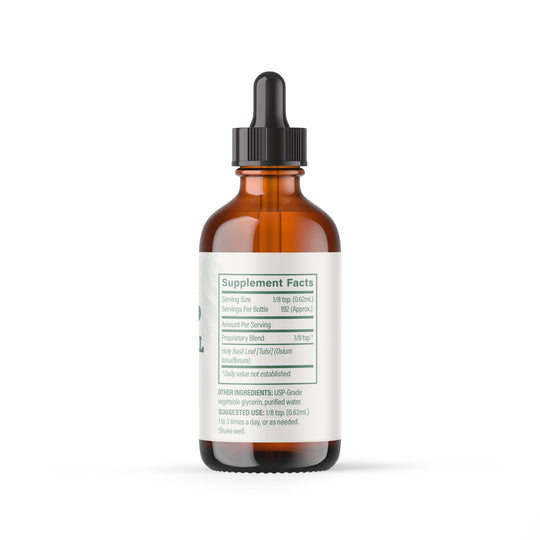 Holy Basil Leaf | Alcohol Free | Liquid Herbal Supplements – Cedar